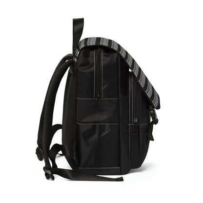 Casual Shoulder Backpack,  No. 000 - Artists Logo on Black -  By Irish Artist Fiona de Lacy