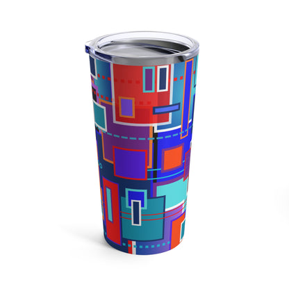 Tumbler 20oz - No. 233 - 'Squared 1' - By Irish Artist Fiona de Lacy