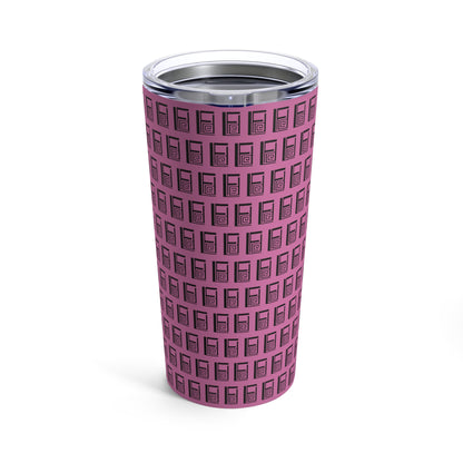 Tumbler 20oz - No.  000PK - Black Logo on Pink - By Irish Artist Fiona de Lacy