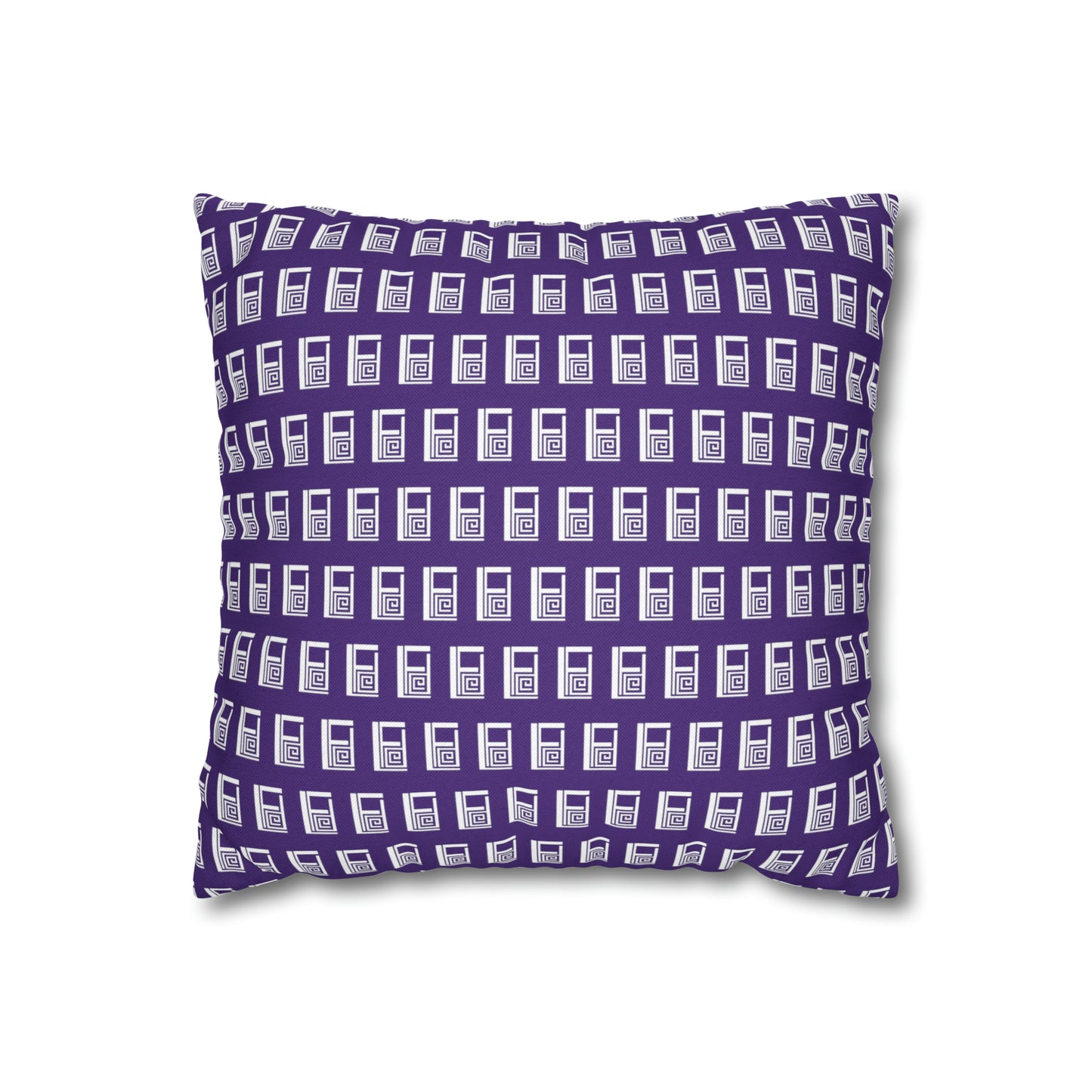 Cushion Pillow Case - No. 000PE - White Logo on Purple