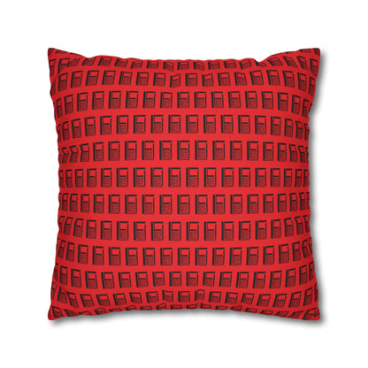 Cushion Pillow Case - No. 000RD - Artists logo on Red