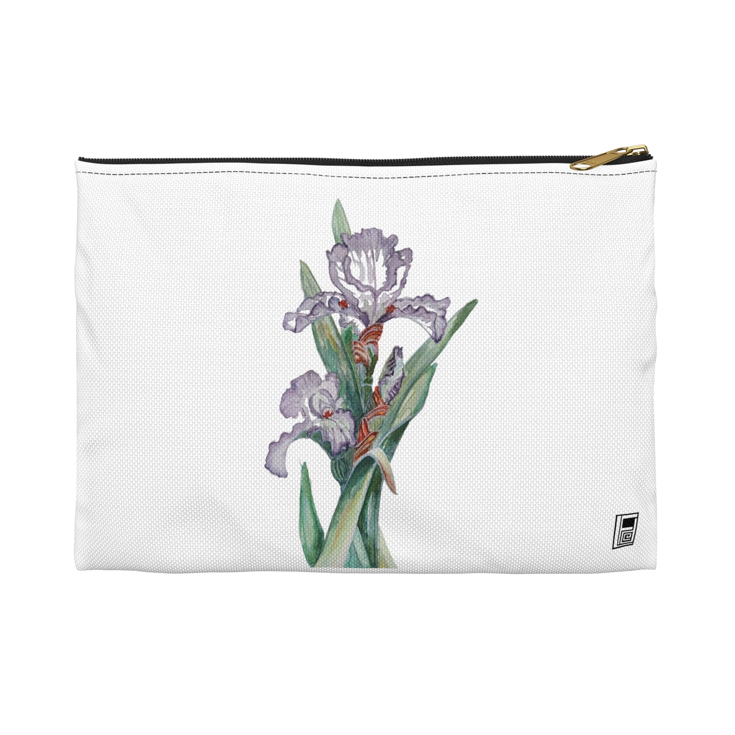 Make Up Bag - No. 272 - Purple Orchid Flower on White