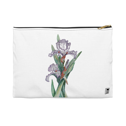 Make Up Bag - No. 272 - Purple Orchid Flower on White