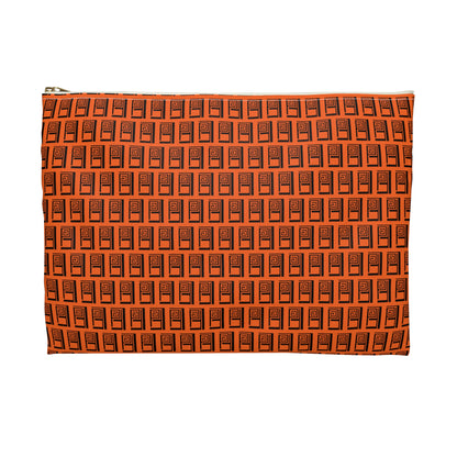 Make Up Bag - No. 000OG - Black Logo on Orange