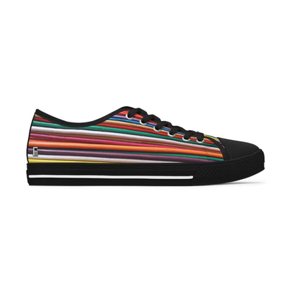 Women's Low Top Sneakers, Black Sole - No. 308 B - 'Pathways'