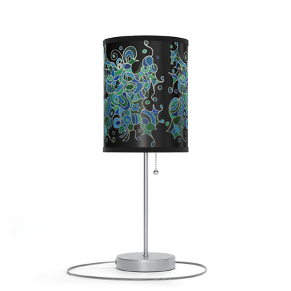 Lamp on a Stand, US|CA plug - No. 146 - 'Bird of Paradise' on Black