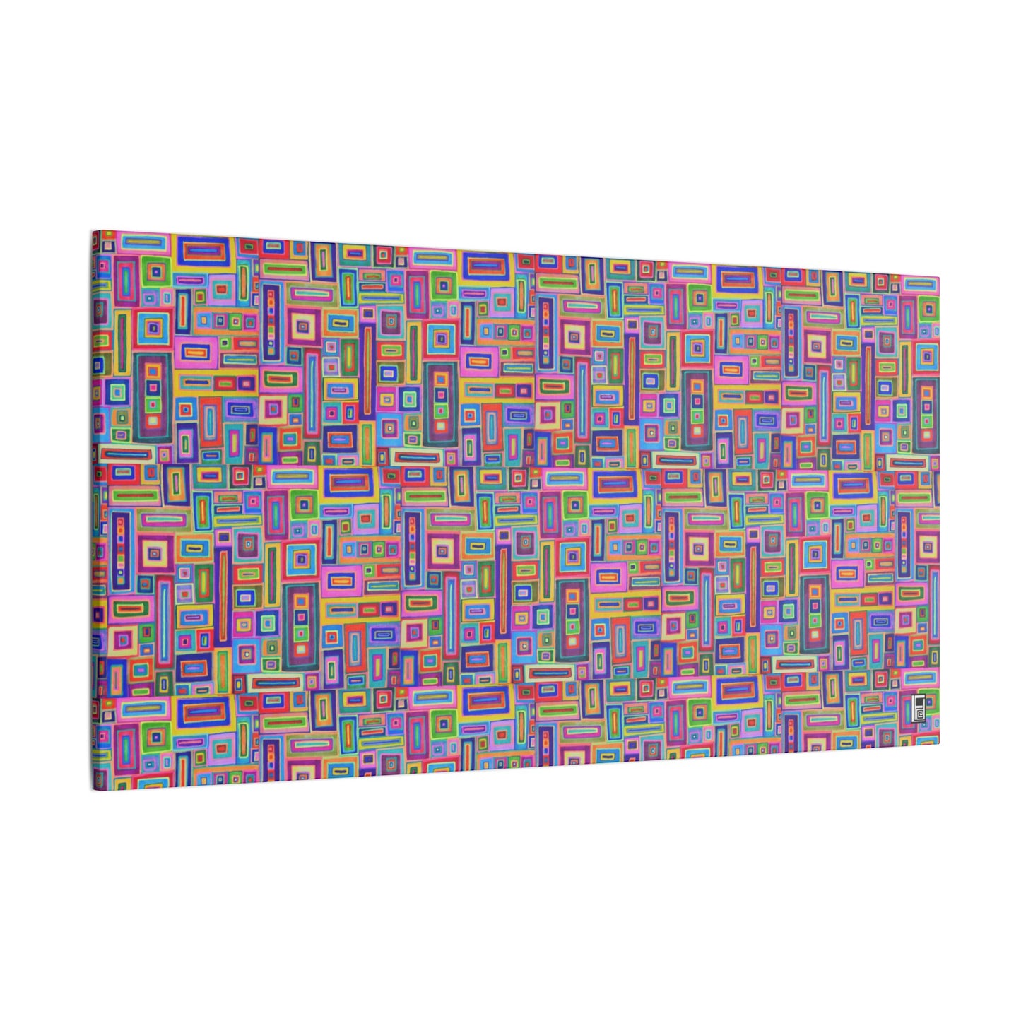 Giclée Canvas Print - No. 264 - Coloured Rectangle Abstract