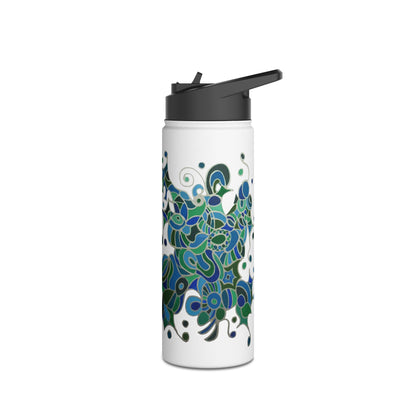 Stainless Steel Water Bottle - No. 146 - Bird of paradise