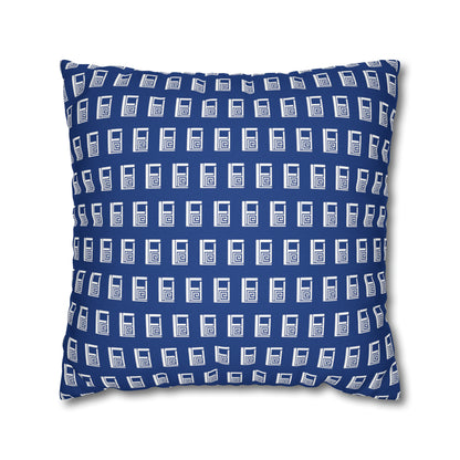 Cushion Pillow Case - No. 000BE - White Logo on Navy