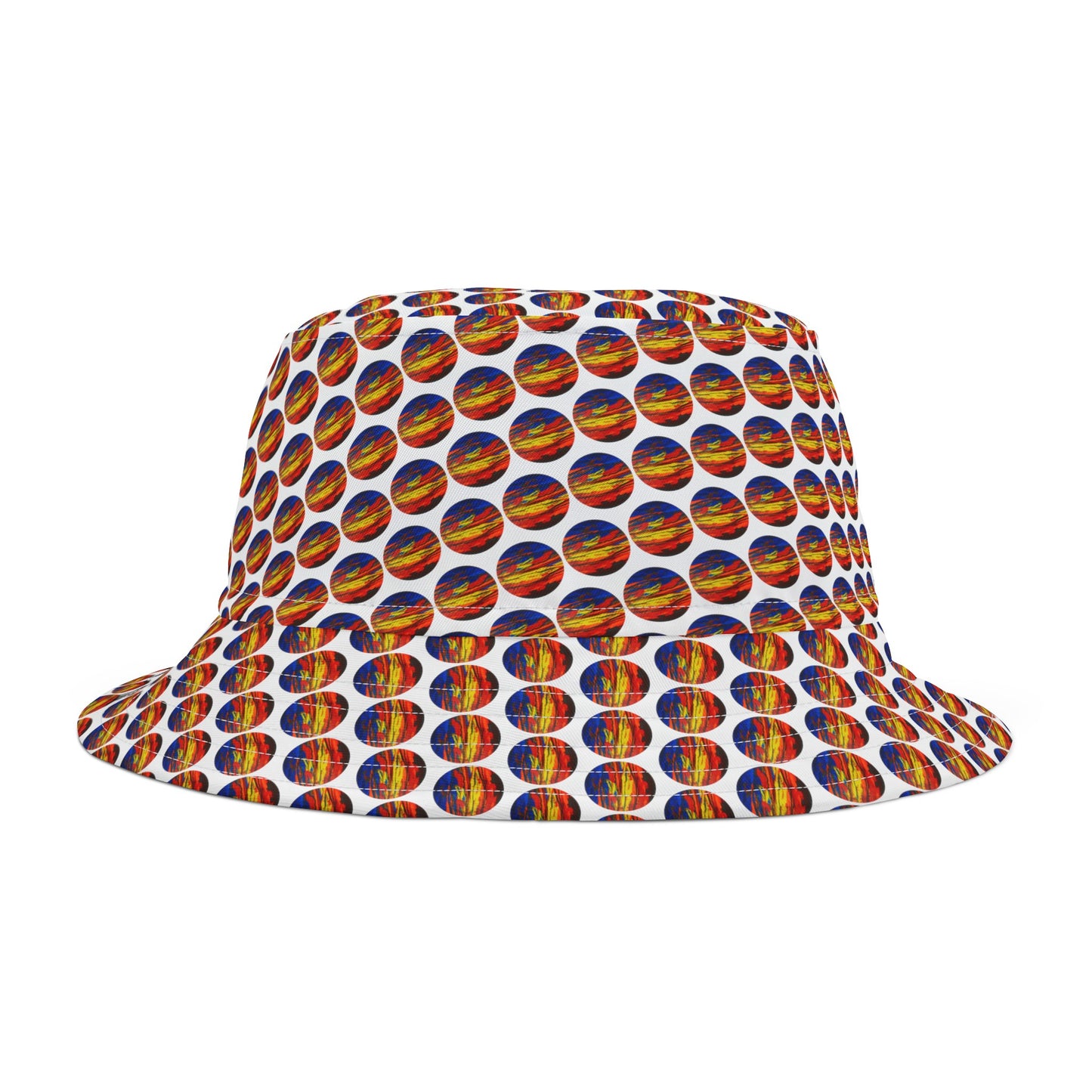 Bucket Hat  - No. 149 - Through The Lens on White - By Irish Artist Fiona de Lacy