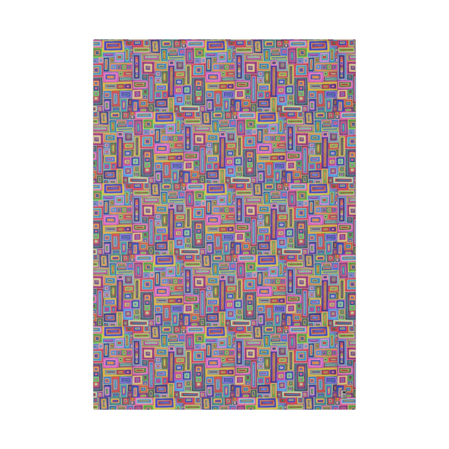 Giclée Canvas Print - No. 264 - Coloured Rectangle Abstract