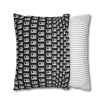 Cushion Pillow Case - No. 000BK - White Logo on Black