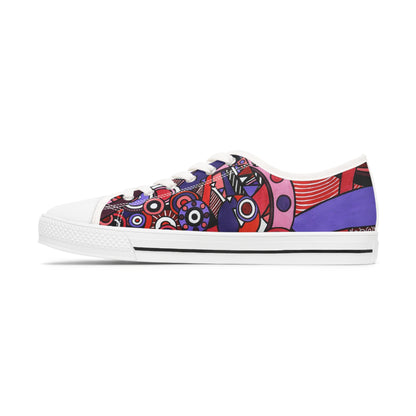 Women's Low Top Sneakers - No. 220 - 'Connections' By Irish Artist Fiona de Lacy