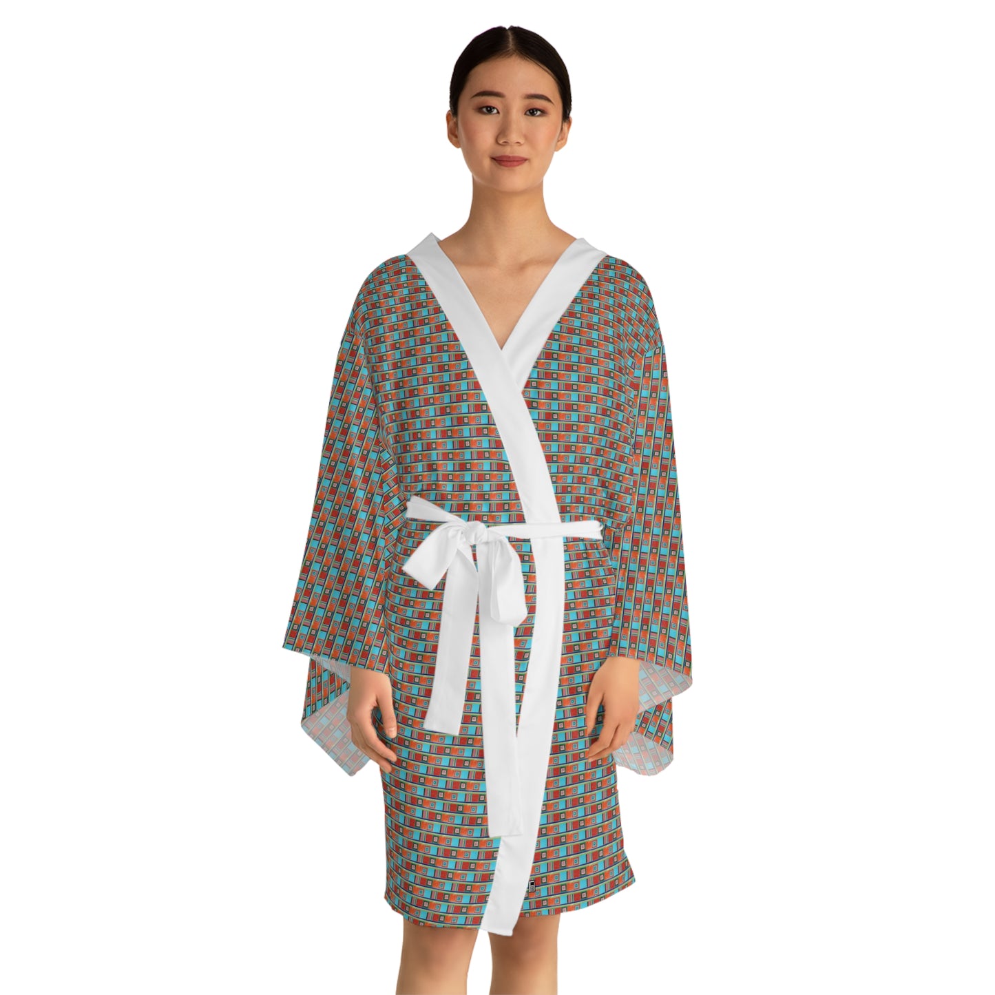 Long Sleeve Kimono Robe - No. 133 B - Dyslexic