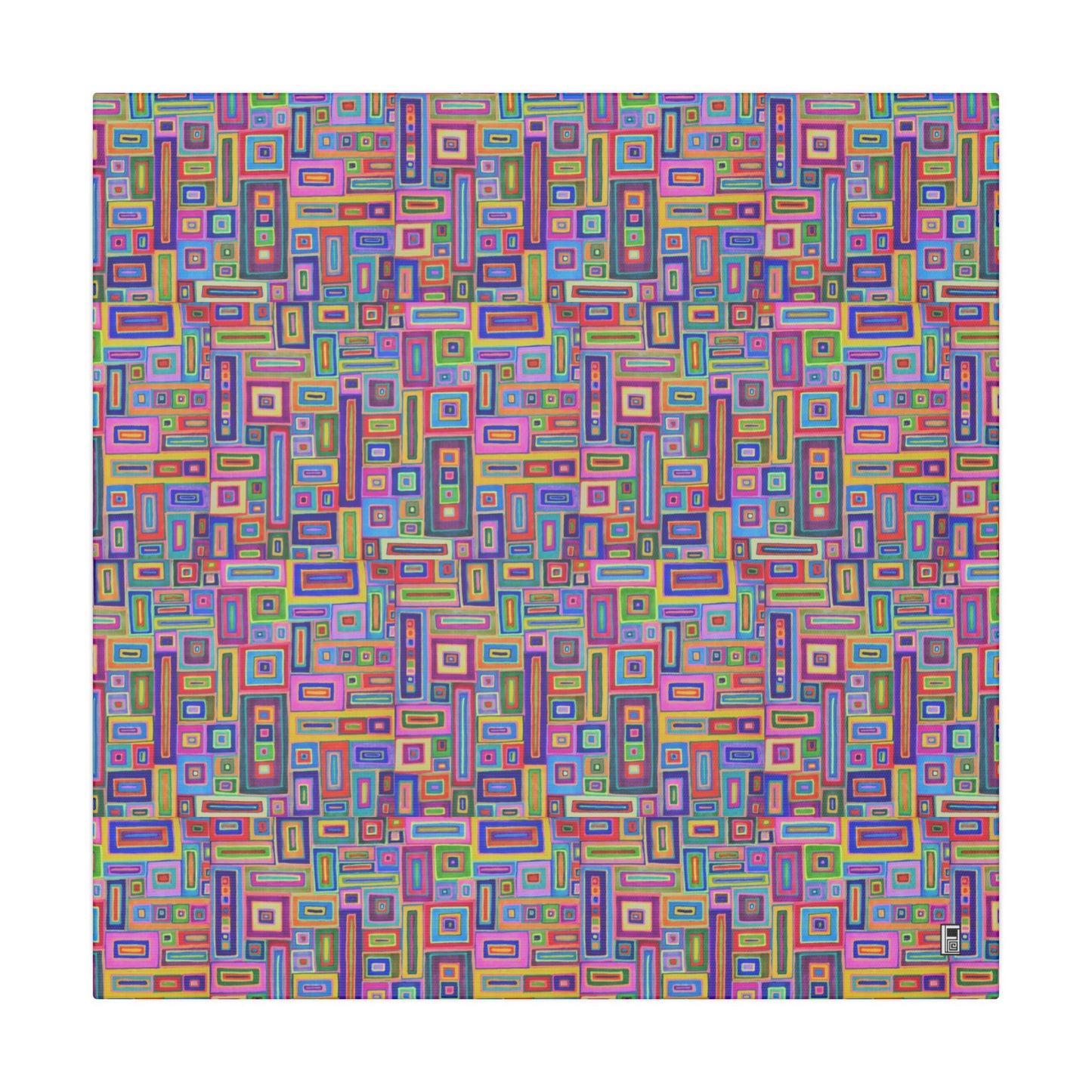 Giclée Canvas Print - No. 264 - Coloured Rectangle Abstract