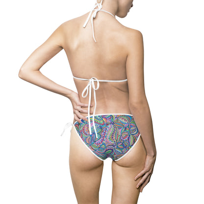 Women's Bikini Swimsuit - No. 255 - Multicoloured Abstract