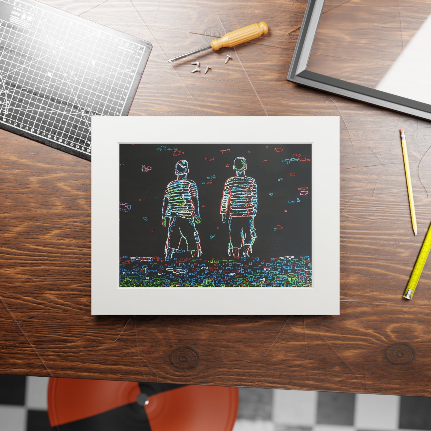 Fine Art Print (Cardboard Frame) - No. 206 - Two Little Boys