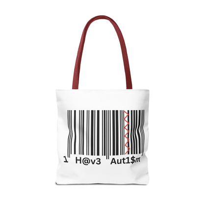 Tote Bag  - No. 310 - Black & White 'I Have Autism'