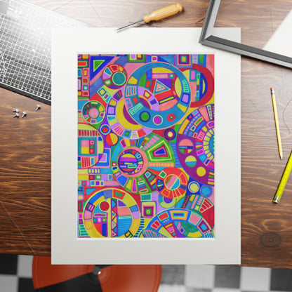 Fine Art Print (Cardboard Frame) No. 261 - Multicoloured Abstract