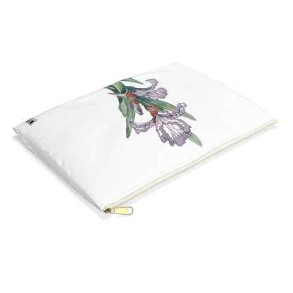 Make Up Bag - No. 272 - Purple Orchid Flower on White