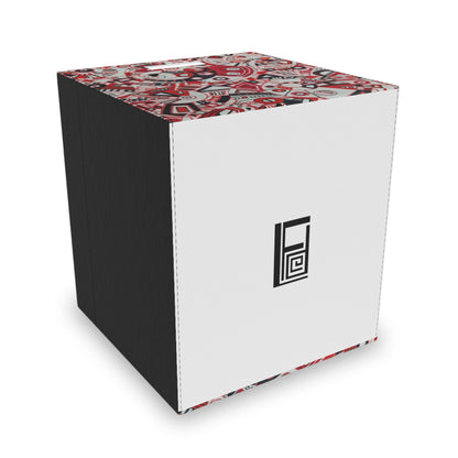 Felt Storage Box - No. 276 - Red, White & Black - By Irish Artist Fiona de Lacy