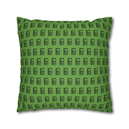 Cushion Pillow Case - No. 000GN - Black Logo on Green