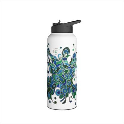 Stainless Steel Water Bottle - No. 146 - Bird of paradise