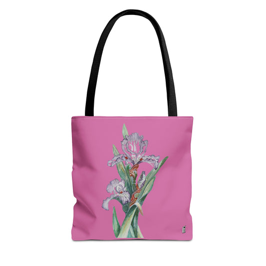 Tote Bag  - No. 272 - Purple Orchid on Pink