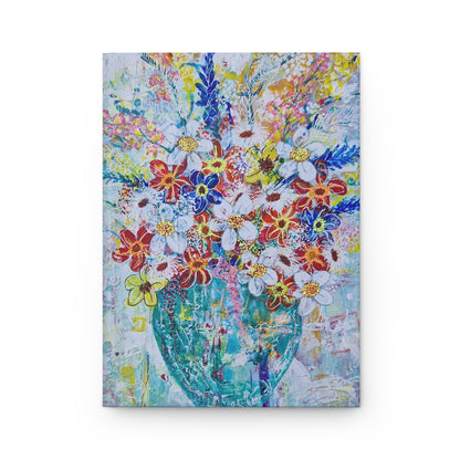 Hardcover Journal Matte (Lined) - No. 249 - Flowers in Turquoise vase