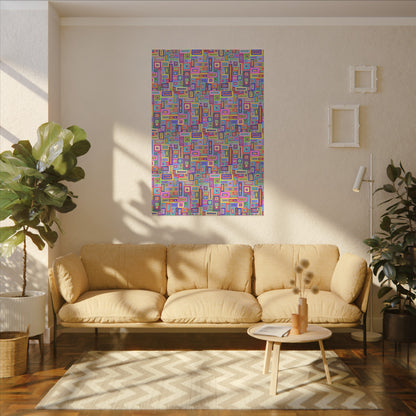 Giclée Canvas Print - No. 264 - Coloured Rectangle Abstract