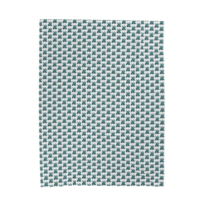 Velveteen Plush Blanket - No.146 - 'Bird of Paradise' on White