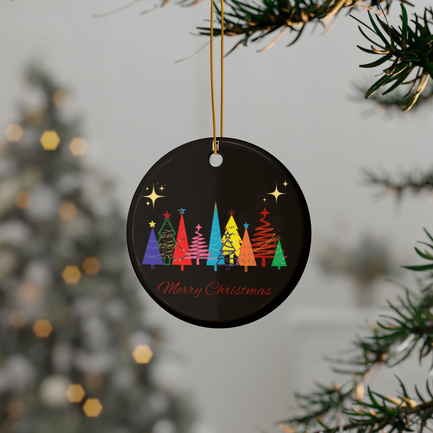 Ceramic Ornament - Merry Christmas BL