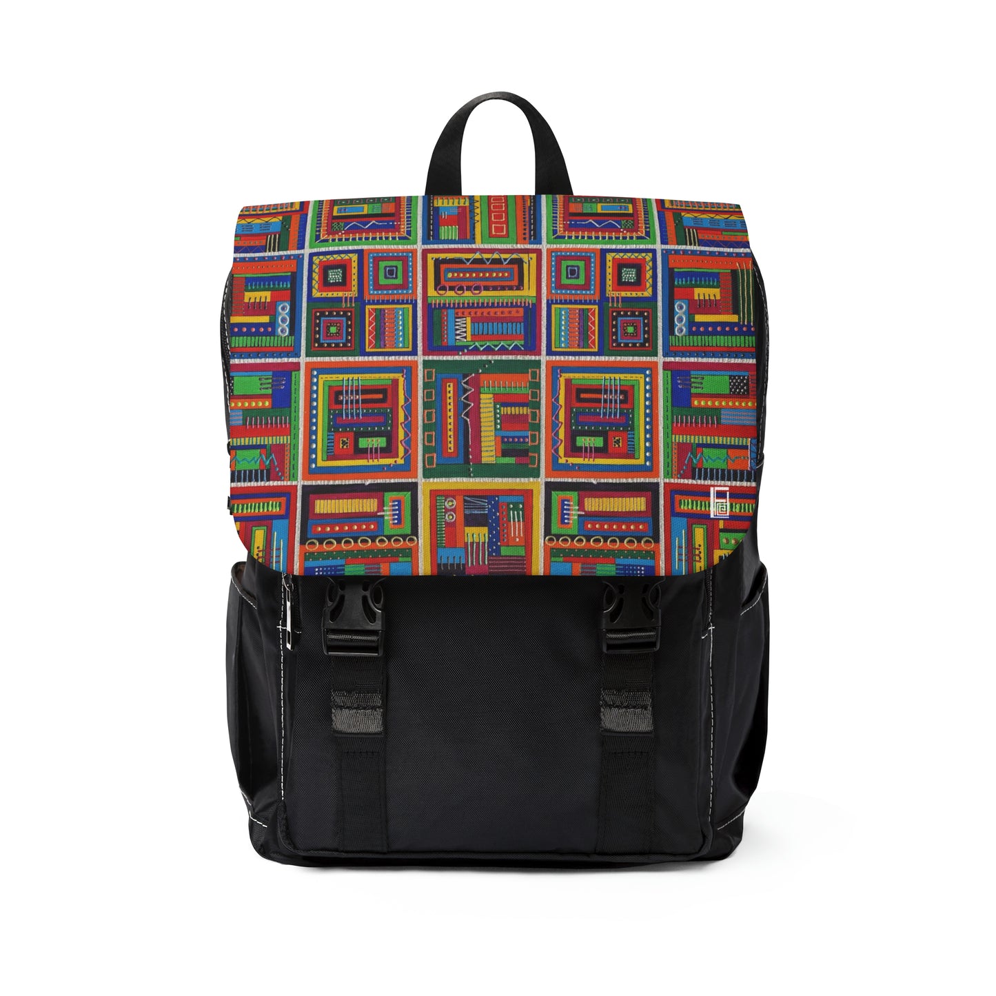 Casual Shoulder Backpack,  No. 156 'It's Complicated' -  By Irish Artist Fiona de Lacy - Multicoloured