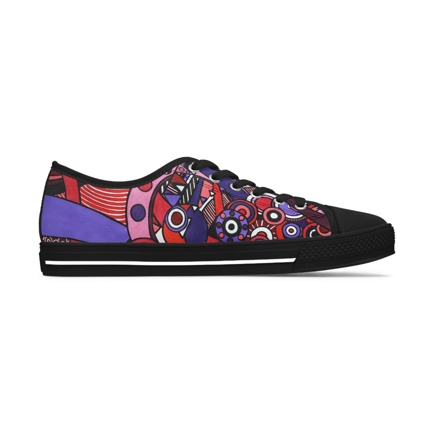 Women's Low Top Sneakers - No. 220 - 'Connections' By Irish Artist Fiona de Lacy