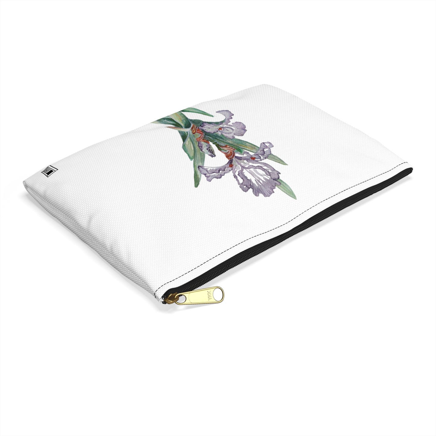 Make Up Bag - No. 272 - Purple Orchid Flower on White