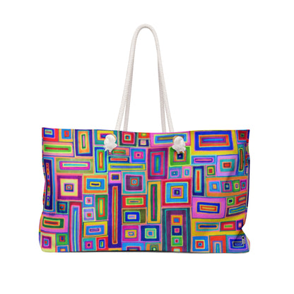 Weekender / Beach / Overnight Bag - No. 264 - Coloured Rectangles