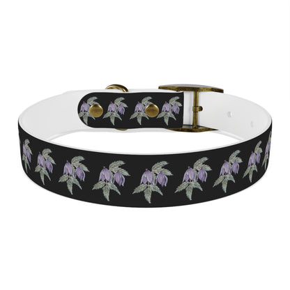 Dog Collar - No. 270 B- Purple Drop Flowers