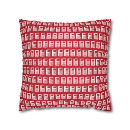 Cushion Pillow Case - No. 000RD - Artists Logo White on Red