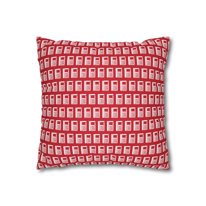 Cushion Pillow Case - No. 000RD - Artists Logo White on Red