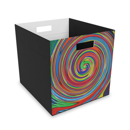 Felt Storage Box - No. 302 - Swirl Purple & Orange, By Irish Artist Fiona de Lacy