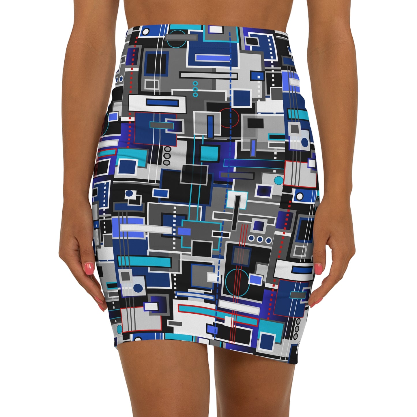 Women's Mini Skirt - No. 235 - Squared 2