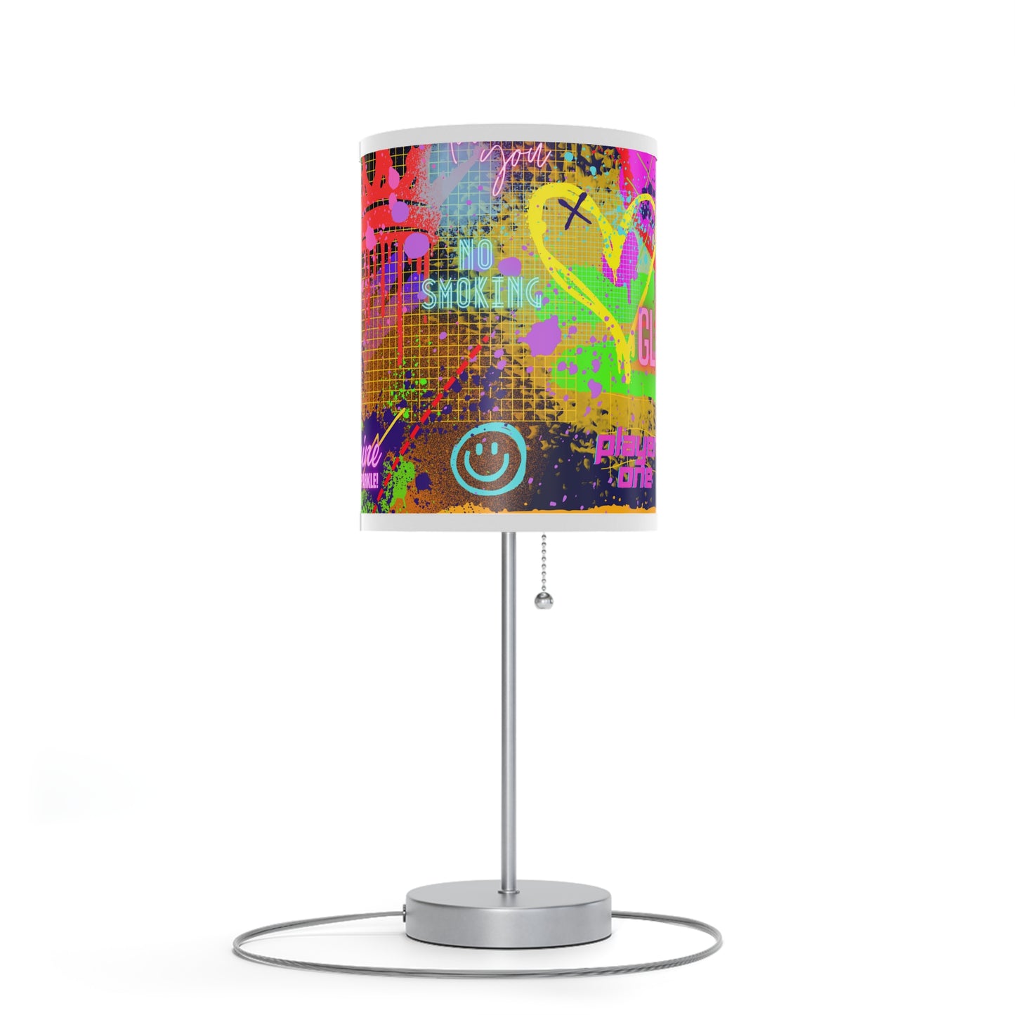 Lamp on a Stand, US|CA plug - No. 232 - 'Glow' Graffiti