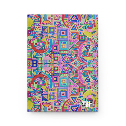 Hardcover Journal Matte (Lined) - No. 260 - Multicoloured Abstract - By Irish Artist Fiona de Lacy