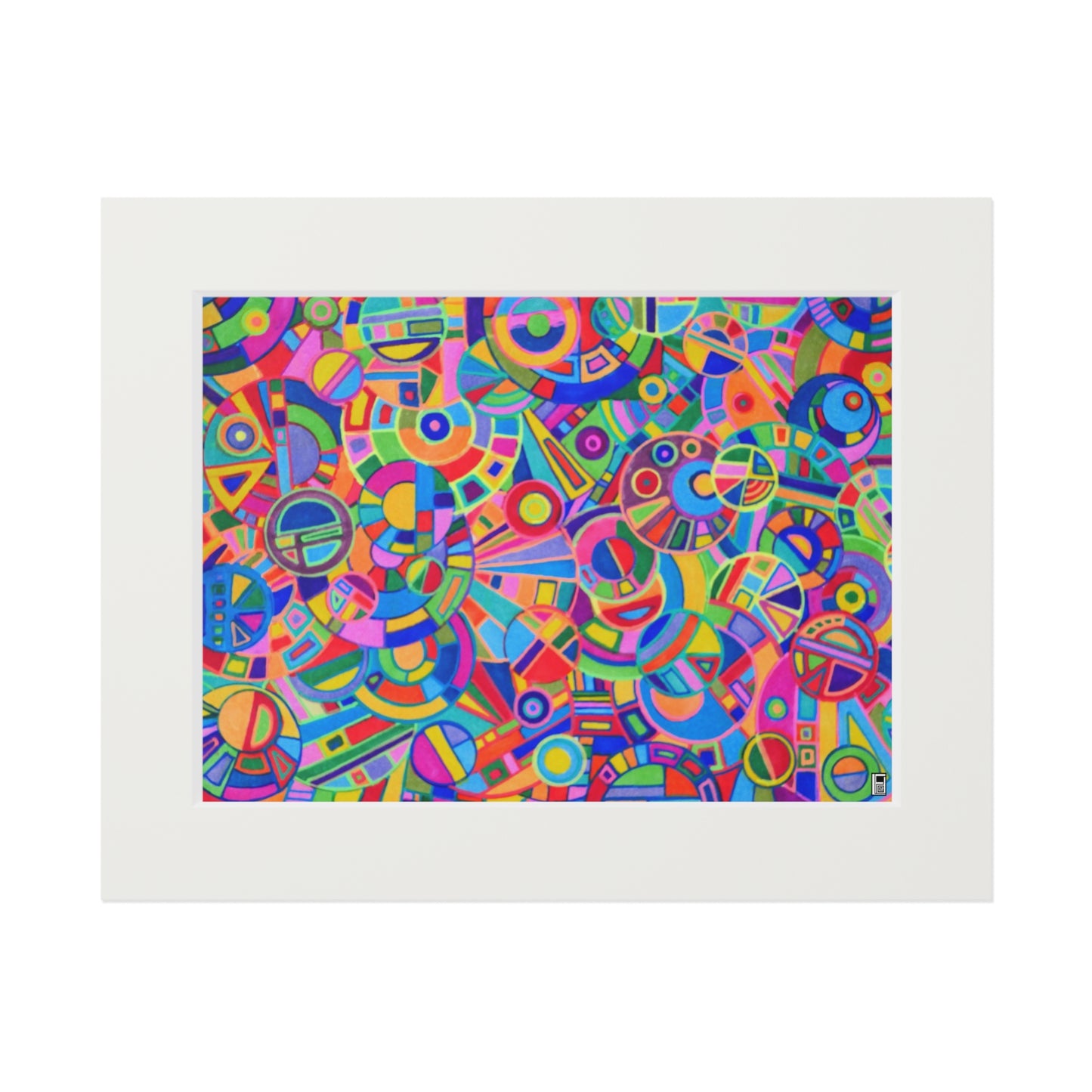 Fine Art Print (Cardboard Frame) - No. 265 - Multicoloured Abstract