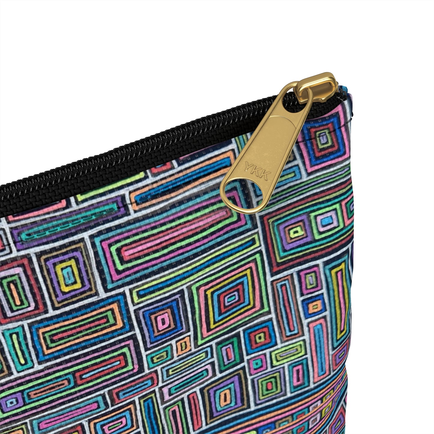 Make Up Bag - No. 253 - Rectangles on Black