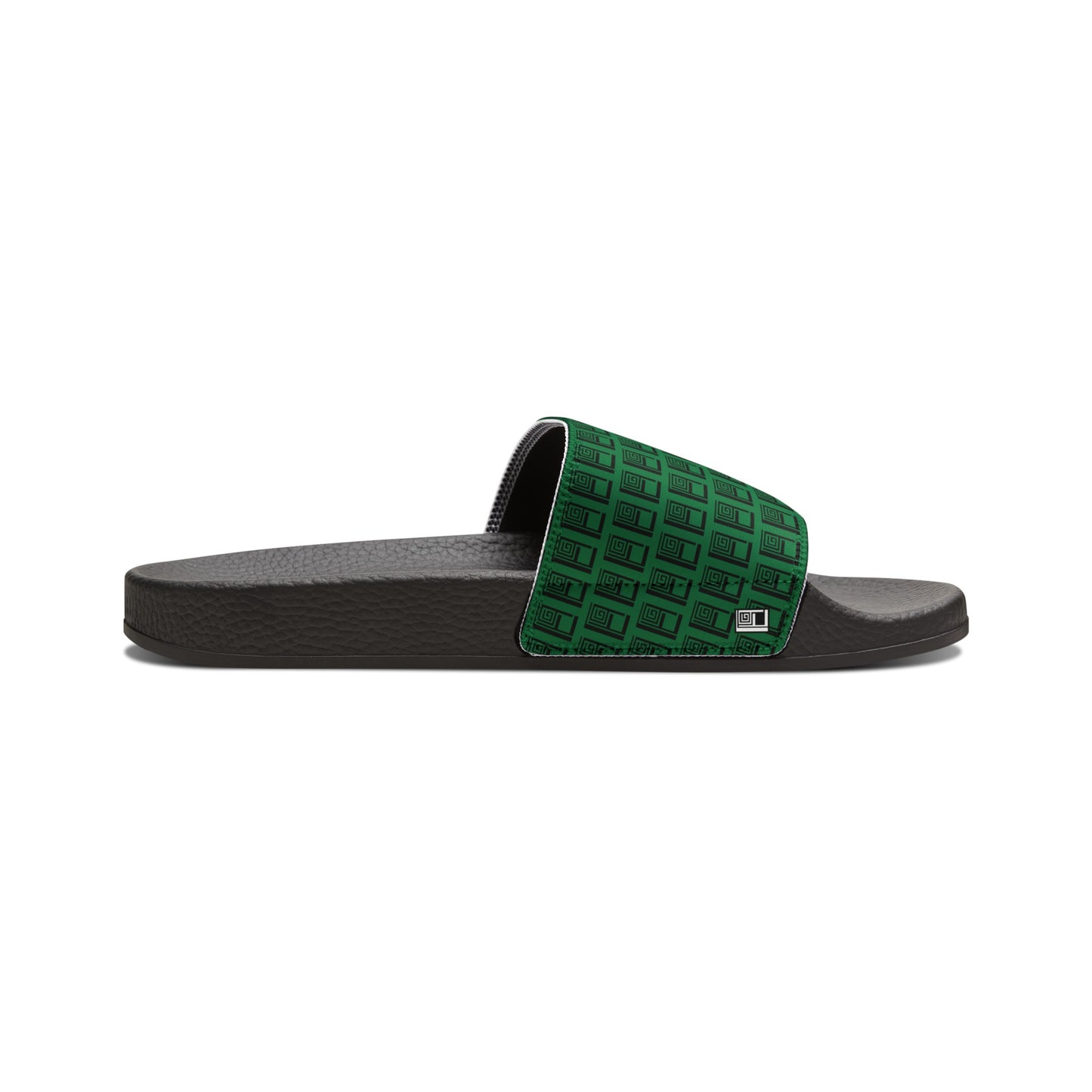 Children's Sliders - No. 000GN - Black Logo on Green