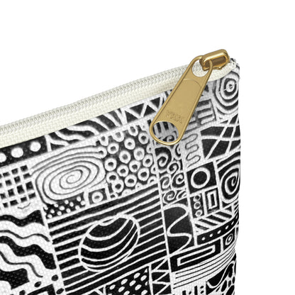 Make Up Bag - No. 252 - White on Black
