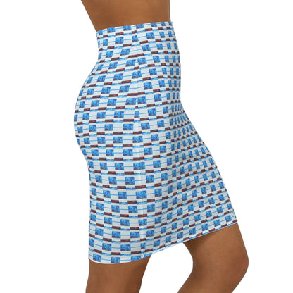 Women's Mini Skirt - No 140 - 'Thin Blue Line'