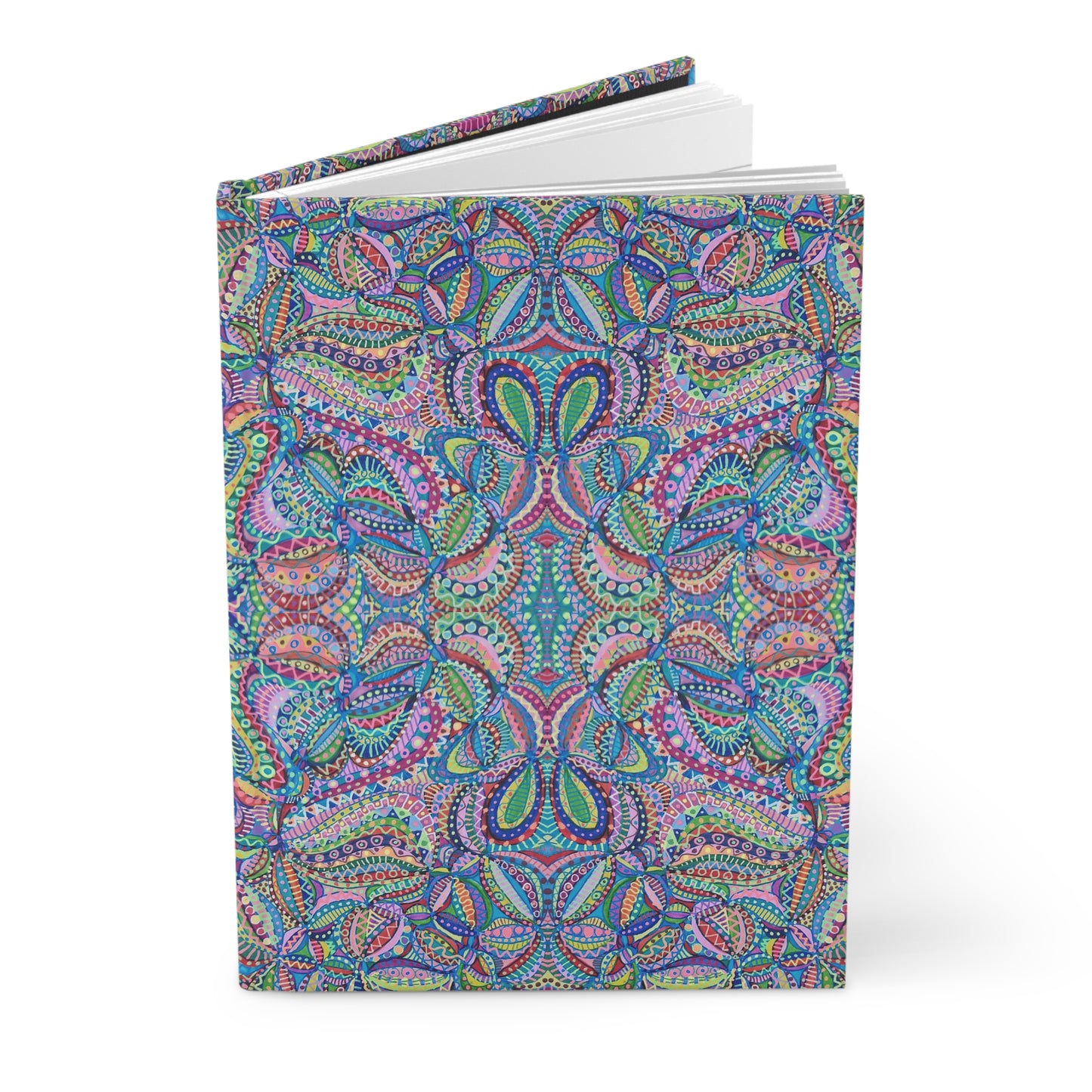 Hardcover Journal Matte (Lined) - No. 255 - Multicoloured Abstract - By Irish Artist Fiona de Lacy