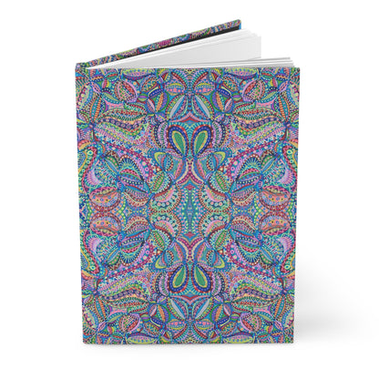 Hardcover Journal Matte (Lined) - No. 255 - Multicoloured Abstract - By Irish Artist Fiona de Lacy